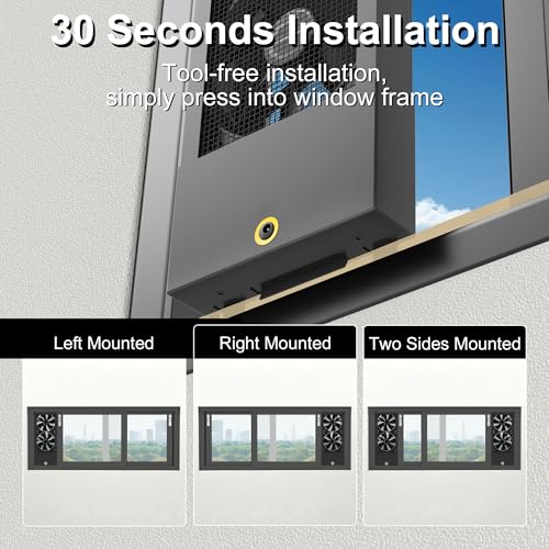 Image of 13.8-15.7 Inch Vertical Window Exhaust Fan for Sliding Windows