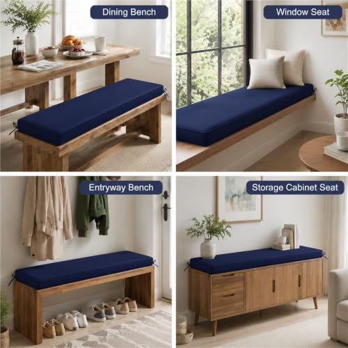 Coussin de banc de jardin imperméable et indéformable avec attaches