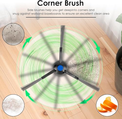Image of Mop Refill Microfibre Mop Refill Robot Vacuum Spare Parts Compatible with Ecovacs DEEBOT N20 N30 N30 Plus Cleaning Cloth Pads Side Brush Replacement Kit 2 Pads 2 Brushes Home Cleaning Accessories