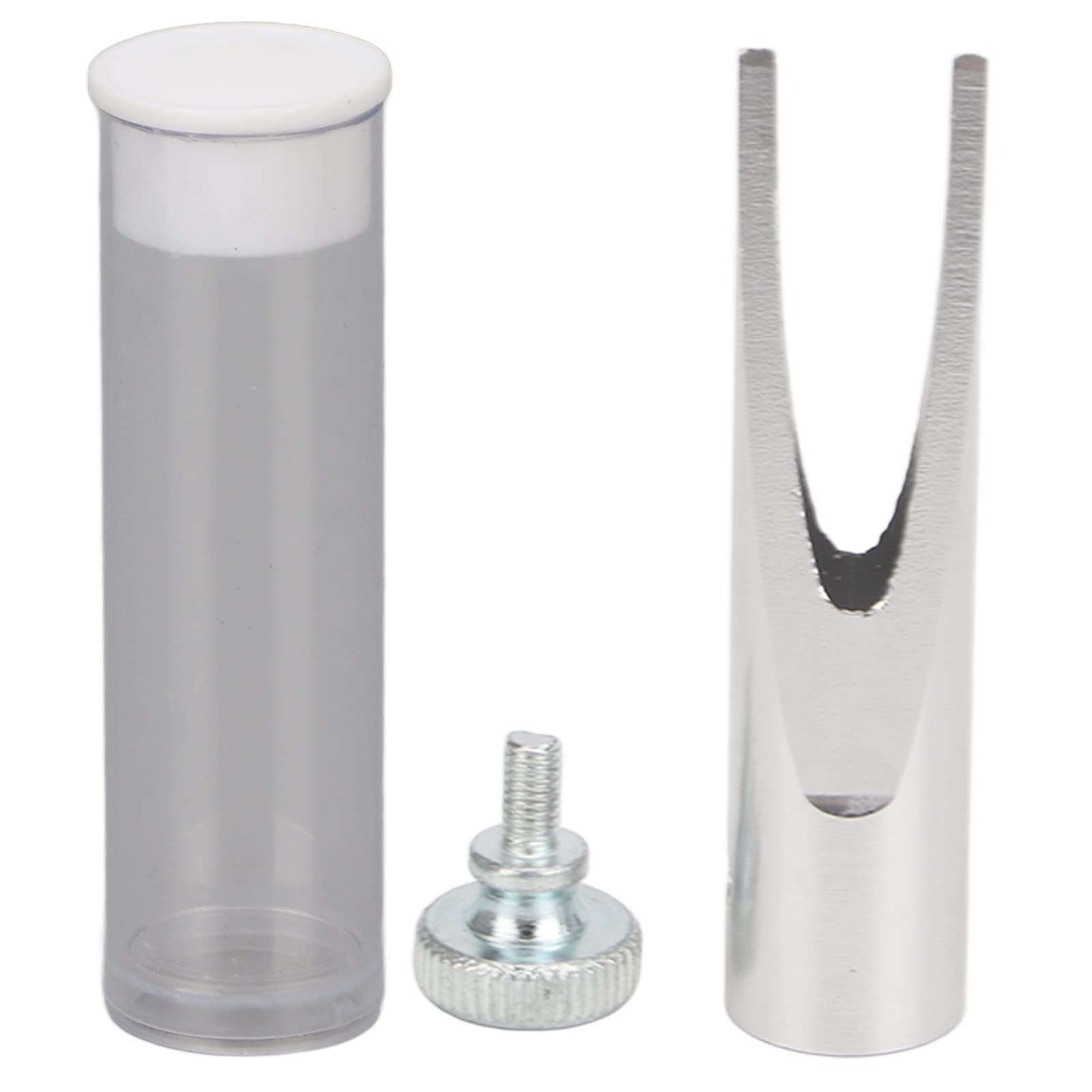 Pongnas Taille-crayon à Sourcils Professionnel en Forme de Bec de Canard, avec Vis et Boîte de Rangement pour une Application Précise du Maquillage (SILVER)