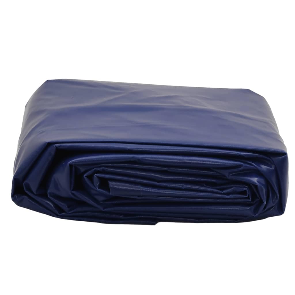 Telone blu, 5 x 8 m, in tela con rivestimento in PVC, 650 g/m², resistente alle intemperie, agli strappi, ai raggi UV, con occhielli in metallo, per giardino, campeggio, auto, rimorchio