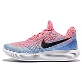  NIKE Women Lunarepic Low Flyknit 2 Running hot punch black-aluminum-university blue Size 7.0 US