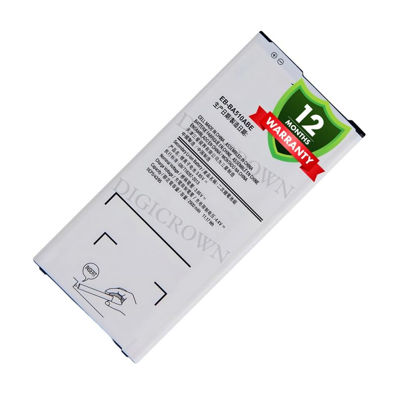 Image of Original EB-BA510ABE Battery Compatible for Samsung Galaxy A5 (2016) (SM-A510F) - (2900mAh) - 1 Year Warranty DF7