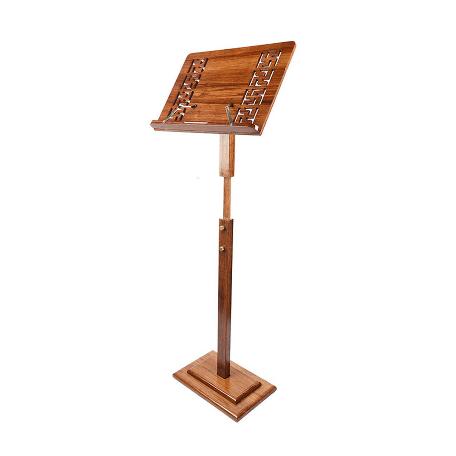 Pupitre réglable hauteur en bambou stable avec pinces pour saxophone