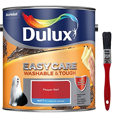 New 2017 Dulux Easycare Washable & Tough Matt Pepper Red 2.5L with Unique Stain Repellent Technology. Includes PSP Touch-up Brush.