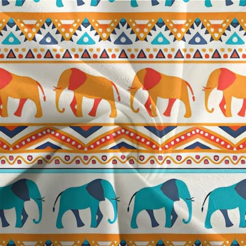 Housse de couette éléphant 200x200cm bohème en microfibre - 8