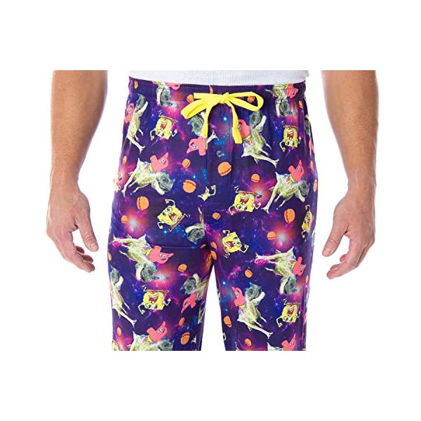 Spongebob Squarepants Men's Space Chase Adult Lounge Sleep Pajama Pants (Medium) - Image 4