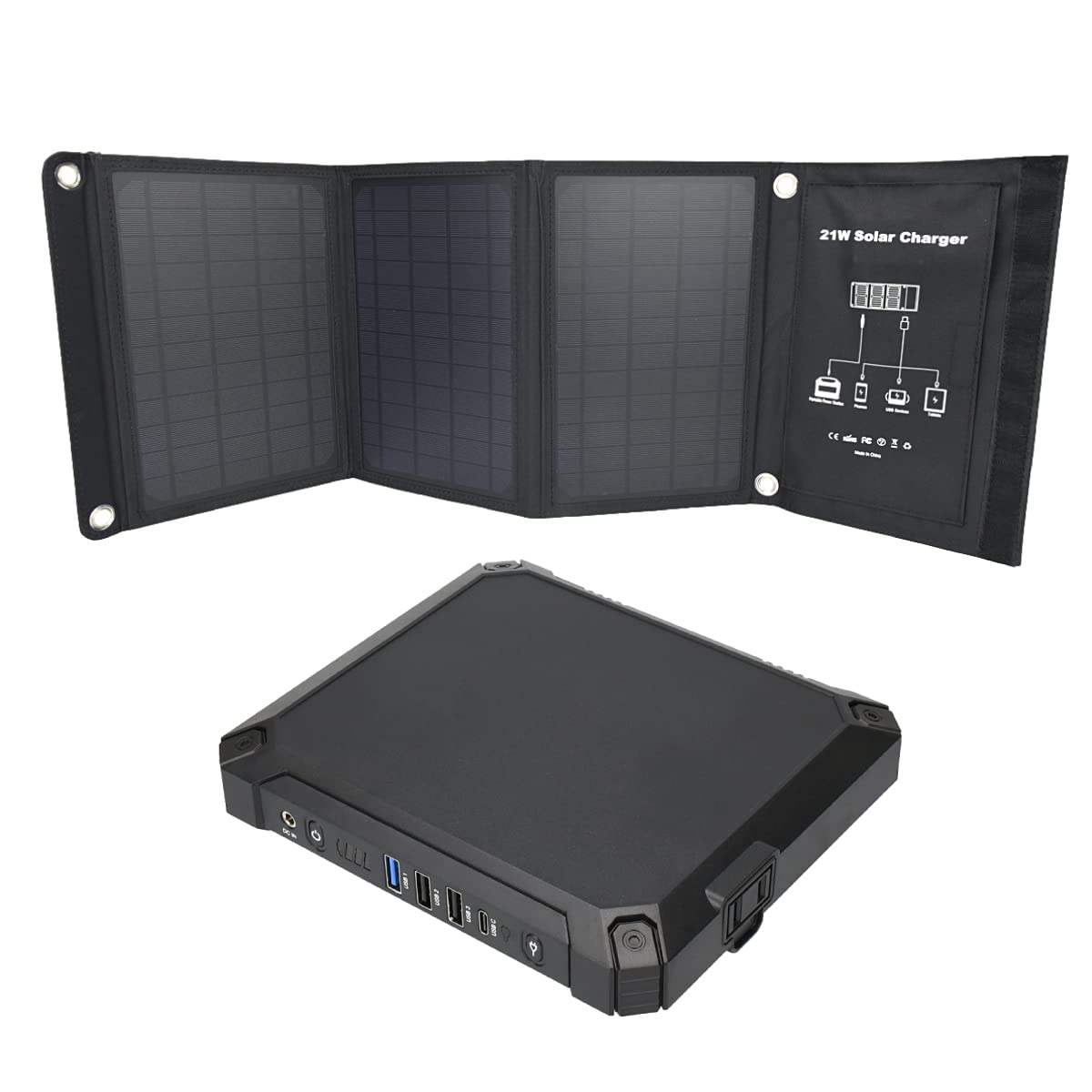 Amazon | ポータブル電源 ソーラーパネル セット 多機能電源 急速充電 