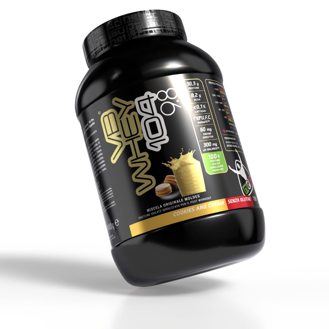 Net Integratori VB WHEY 104 9.8 Optipep - 1980g Cookie and Cream - Proteine Isolate Idrolizzate per via Enzimatica Con EAA e BCAA - Massimizza Sintesi Proteica Crescita e Mantenimento Muscolare