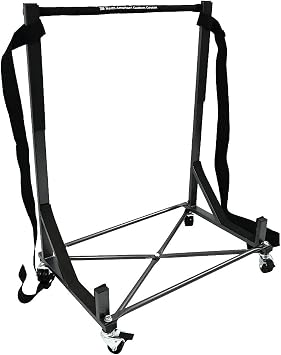 Hardtop Stand Storage Cart Metallic Grey with Securing Strap, Top Bar Cover and Extra-large Generic Dust Cover compatible with the Thunderbird, Mercedes, 3 Series and Allante Hard Tops