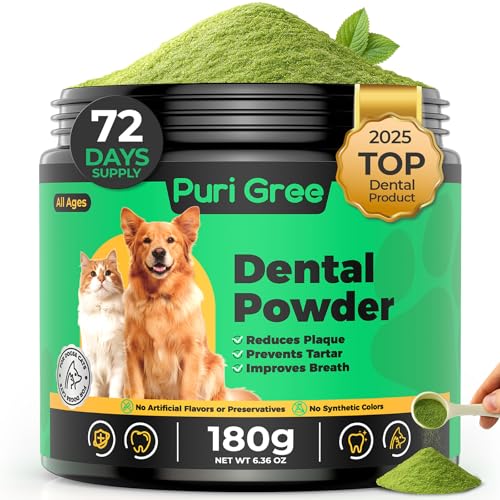 PuriGree Dog Dental Powder, Dog Teeth Natural Cleaning Powder, Dogs