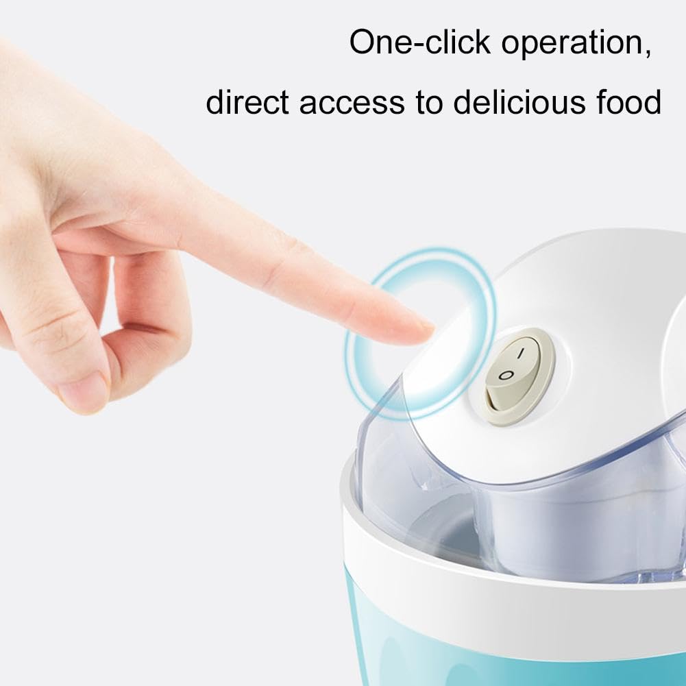 Mini máquina de helados para el hogar, mini máquina eléctrica rápida de 15 minutos, máquina personal de helado y sorbete, máquina eléctrica compacta para cocina, golosinas familiares
