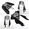 Goth Shawl Bell Sleeve Lace Bolero Shrug Cardigan Sheer Mesh Crop Top Punk Fairy Grunge Alt Cover Ups #5