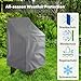 Lyivisk Gartenstühle Abdeckung Wasserdicht 210D Oxford Schutzhülle für Stapelstühle Hochlehner Gartenmöbel Winterfest UV-Beständig Winddicht Abdeckhaube 64x64x70/120cm (Grau)
