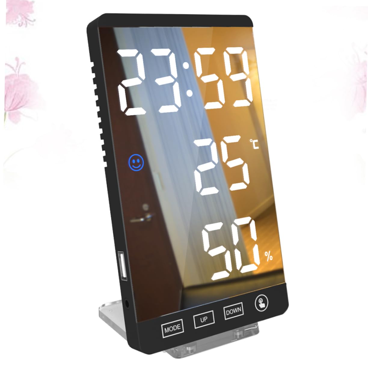 Reloj Despertador LED Negro con Pantalla Digital y USB