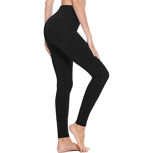 baleaf Leggings for Women with Pockets Tummy Control Compression Workout Athletic Running High Waisted Yoga Pants