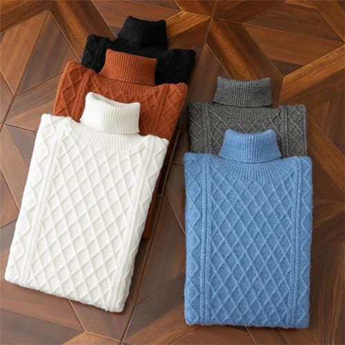 UIOKLMJH Men's Wool Blend Sweater Mandarin Collar Long Sleeve Pullover Autumn Winter Casual Clothing2