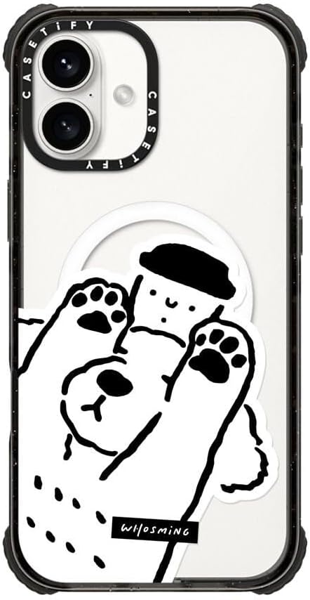 CASETiFY Ultra Impact iPhone 16 Pro Case [Strong Slim / 11.5ft 5X Militray Grade Drop Protection/Compatible with Magsafe] - Life Goes On - Clear Black