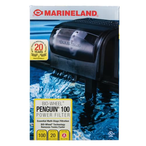 Marineland Penguin Bio-Wheel Power Filter 100 GPH, Multi-Stage Aquarium Filtration