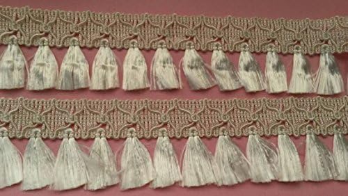 2 Yards 2 Inches WHITE Tassel Fringe Lace Trim Curtain Pillow Lace Trim
