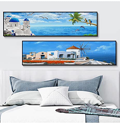 Affiche Toile Voilier 50x150cm pour sublimer votre déco de porche scandinave