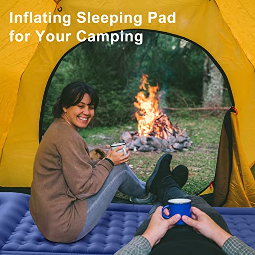 Qafzfaza Sleeping Pad For Camping, 5 Inch Extra Thick Inflating Sleeping Mat With Built-In Pump,Ultralight Backpacking Air Mattress For Camping Hiking Traveling Tent #TOP5