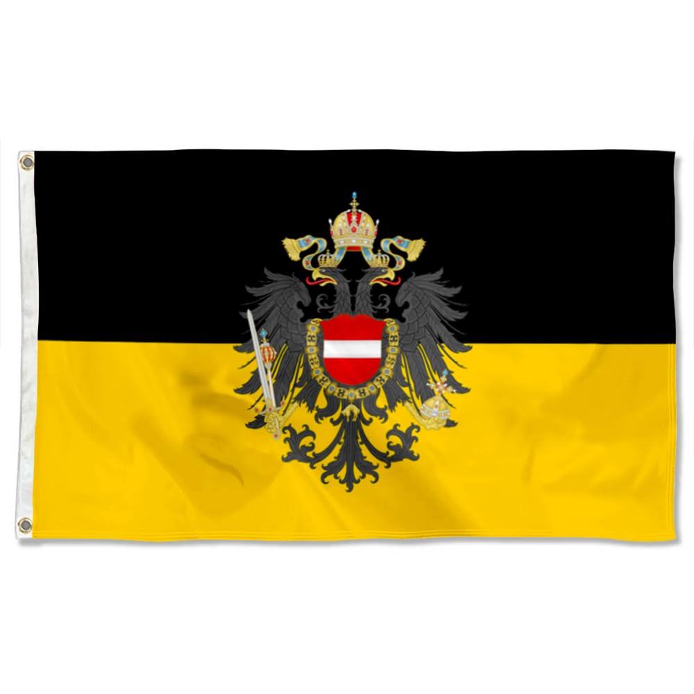 Austrian Empire House Flags Decorative Flag Durable Yard Flags For Lawn Sporting Events Celebration 3X5Ft