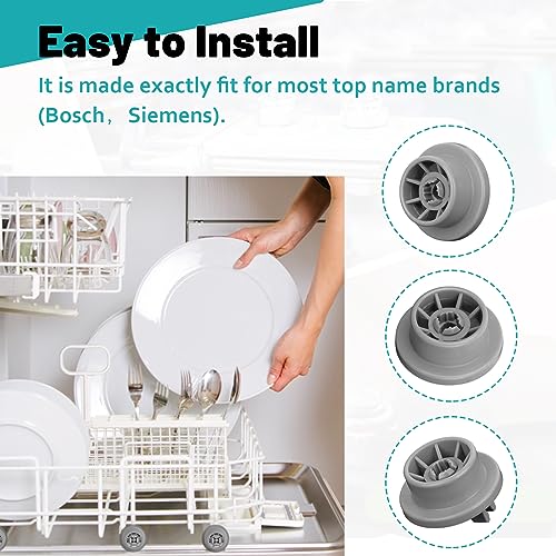 8Er Set Korbrollen Geschirrspüler Spülmaschine Rollen Unterkorb Korbrollen Spülmaschine Ersatzteile Kompatibel für Viele Gängige Bosch & Siemens Geschirrspüler | Modell 165314