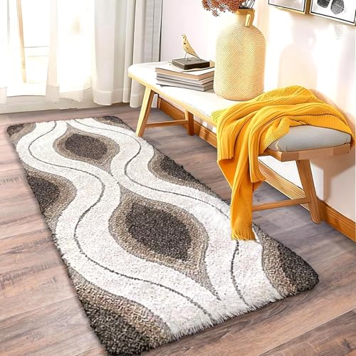 Image of Fluffy Silky Micro Fiber Polyster Carpet /Runner for Bedroom, Study Room, Playing Room, Guest Room ETC. 2x4 Feet, (P-7)