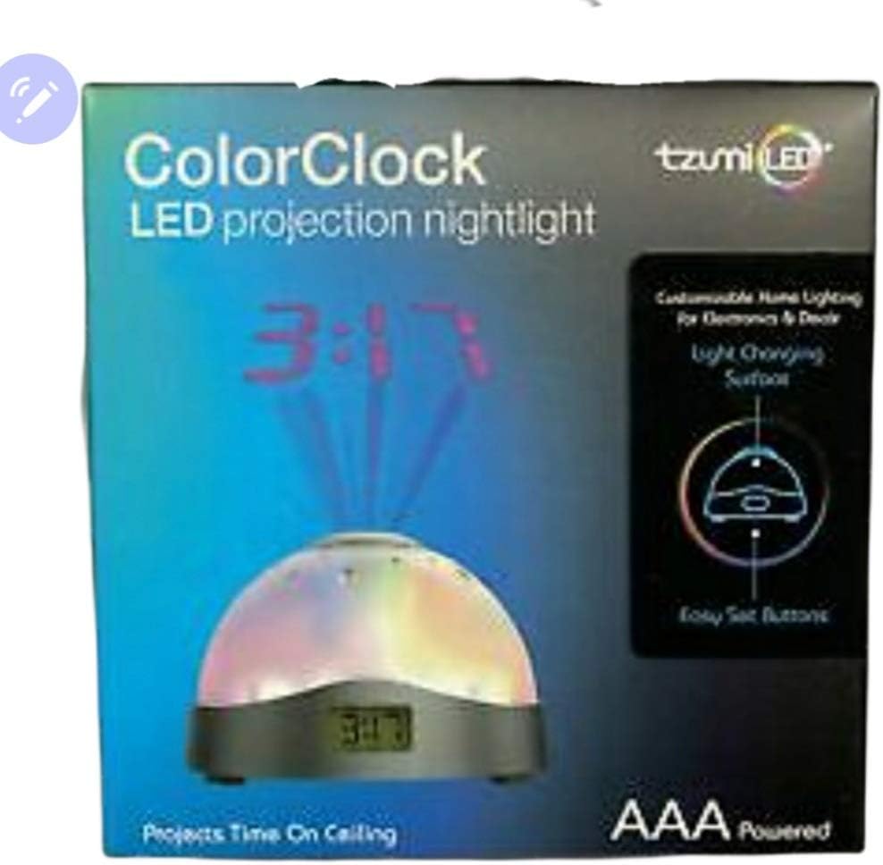 Tzumi Aura LED Projection Clock,Black Home & Kitchen