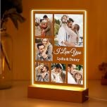 EDSG Personalised Valentines Gifts for Him Her Photo Gifts Night Lights Picture Frame Personalised Birthday Christmas Valentines Day Gifts for Women Men Girlfriend(Portrait-6 Photo)