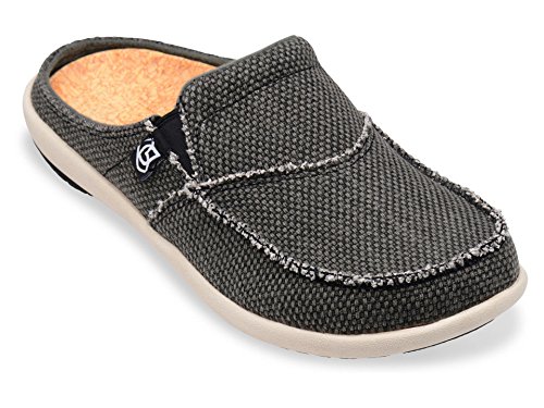 Spenco Men's Siesta Canvas Slide Sandal, Charcoal, 9M Medium Us #TOP5