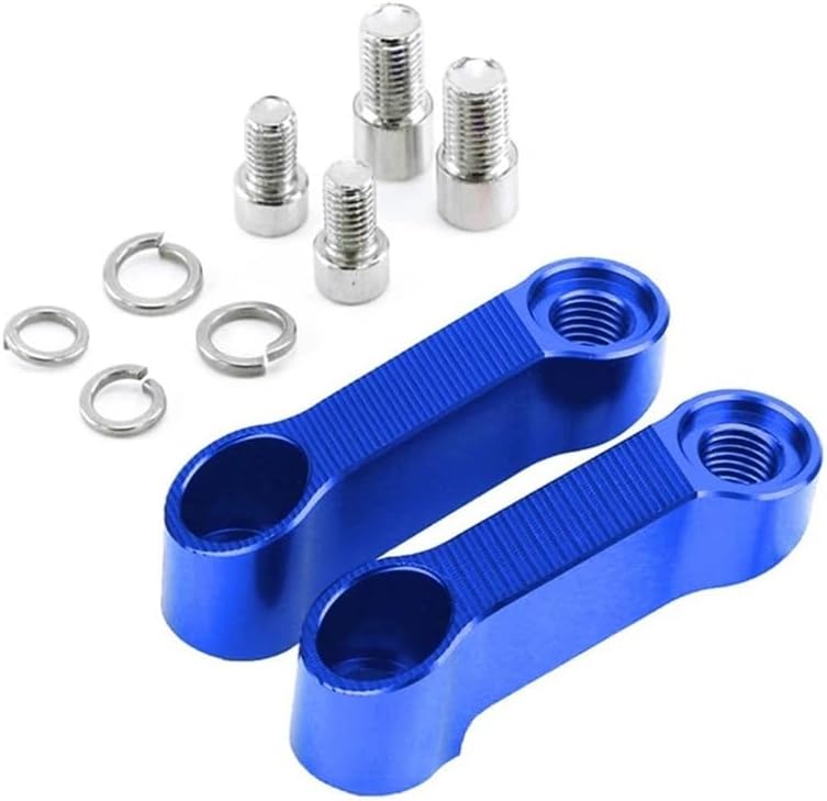 Compatible with for ADV 150 160 350 for ADV150 for ADV350 Motorcycle Rearview Mirrors Extension Riser Extend Adapter Bracket Mirror Stem Extender(Blue)