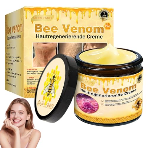 Ourlyard Bienengift Pro Umfassende Creme Professionelle bienengift Therapie Creme Ourlyard Bee Venom Hautregenerierende Creme bienengift cremes Bienengiftsalbe für alle Hauttypen (1 Stück)