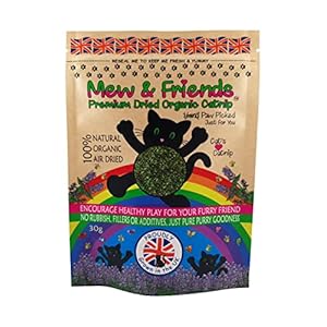Mew & Friends Catnip – Grown in UK Premium Catnip 100% Organic Naturally Dried | Extra Strong Cat Nip | New 2023 Crop…