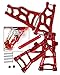 ARRCat Suspension A-Arms & Tie Bar Upgrade Parts for 1/10 Traxxas Slash 2WD,4PCS Aluminum Alloy Front & Rear Suspension A-Arms & Tie Bar Hop Ups,Replacement of 3631 2555 2532,Red