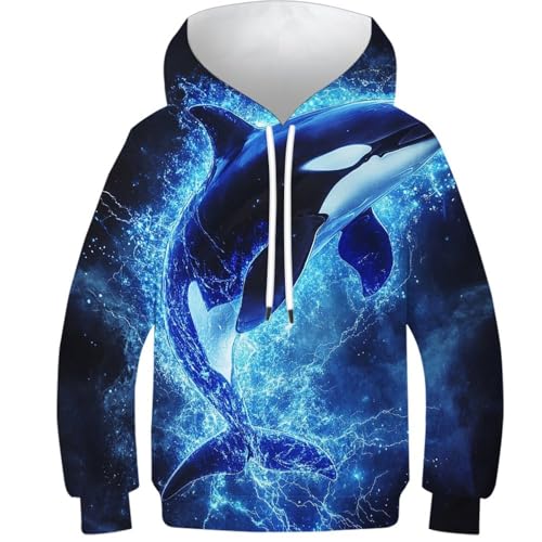 Sweat dauphin magique pull mignon 3D idée cadeau anniversaire fille garçon