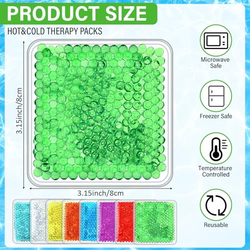 TrelaCo 120 Pack Small Gel Ice Packs for Injuries, 4 x 4 Inch, Reusable Soft Cold Packs Bulk, Boo Boo Ice Packs Hot Cold Compress for Pain Relief, Wisdom Teeth, Breast, Tired Eyes, Face, Headache
