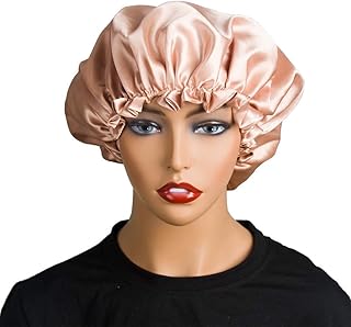 دهمان بونيه فاخر مصنوع يدويا من الساتان النقي قابل للعكس بالكامل قبعة نوم امنة لجميع انواع الشعر - منتجات العناية بالشعر الاكثر فائدة متوفرة لعام 2020