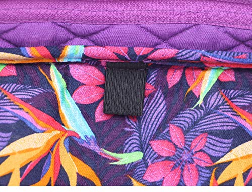 DIWI Quilted Bible Cover Medium Sizes 8.75 X 6.25 X 2.5 Inches Good Book Case (M, C1 Purple Hope)