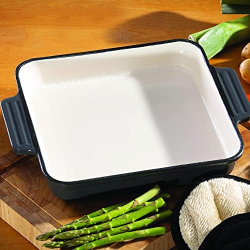 Hairy Bikers Cast Iron Enamelled 5 Piece Pan Set, Grey Includes Frying Pan, Griddle Pan, 2 Casserole Pots and a Square pan. Usage on Multiple hob Types, Oven and Grill.