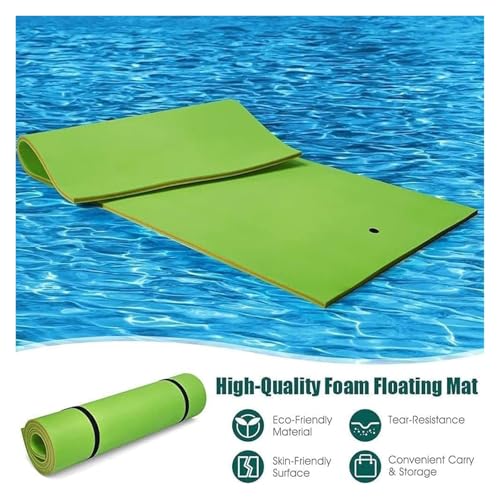 Tapis d'eau flottant en mousse pour bronzer sans sable au lac