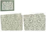 The Leonardo Collection William Morris Acorn Placemats Set 4 Home & Kitchen | Easy Clean & Washable Place Mats for Dining Table & Daily Use| Stylish and Decorative Table Mats Gift for Women & Men