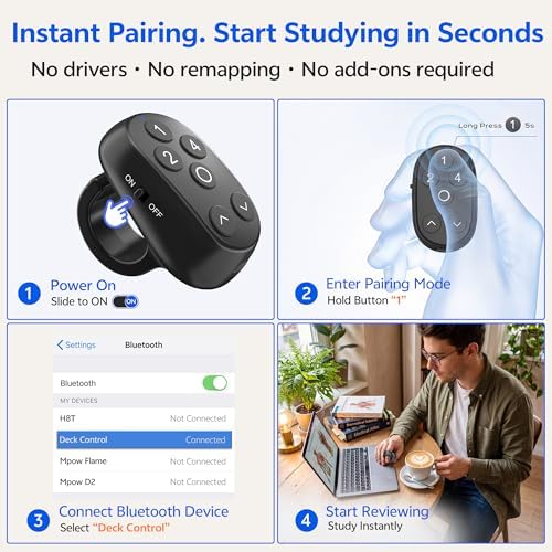 BBSDA 6-Button Remote Clicker Ring for Anki with Up and Down Controls - 5