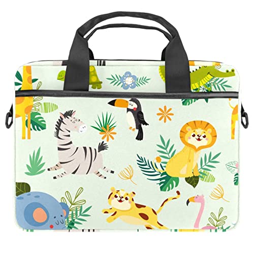 Sac ordinateur 13-14.5 pouces à motif floral et rayures pour femme