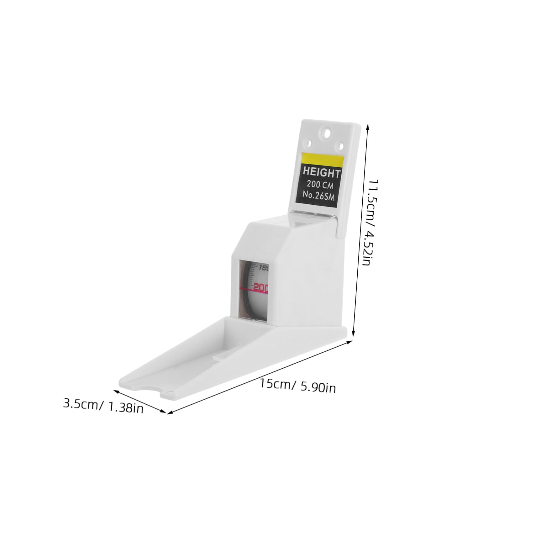 Happyyami Retractable Metal Height Measurer 2m Wall-Mounted Growth Meter for Boys and Girls Adults Accurate Digital Tape Measure Tool