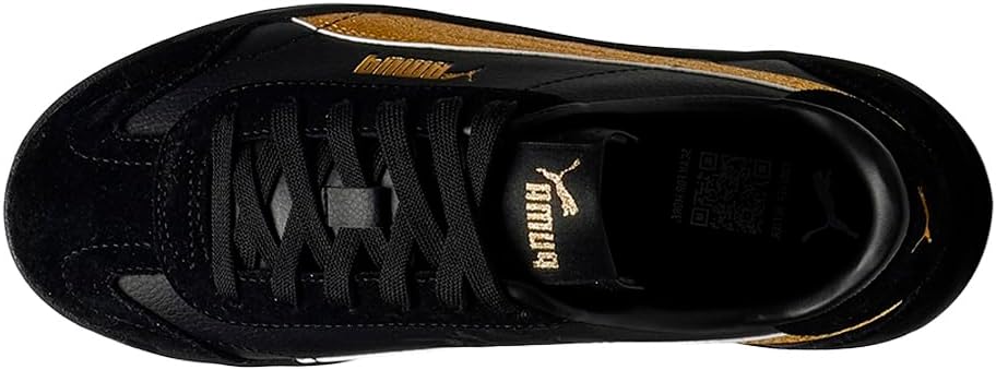 PUMA Womens Club 5V5 Glitter Lace Up Sneakers Shoes Casual - Black