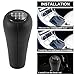 X AUTOHAUX 6 Speed Manual Gear Stick Shift Knob Transmission Gear Lever Stick Shifter Handle for BMW X1 E84 for BMW X3 E83 ABS Faux Leather Black