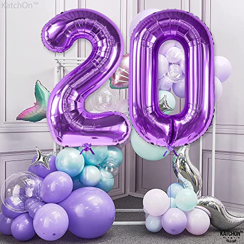 Image of KatchOn Purple 0 Number Balloons 40 Inch
