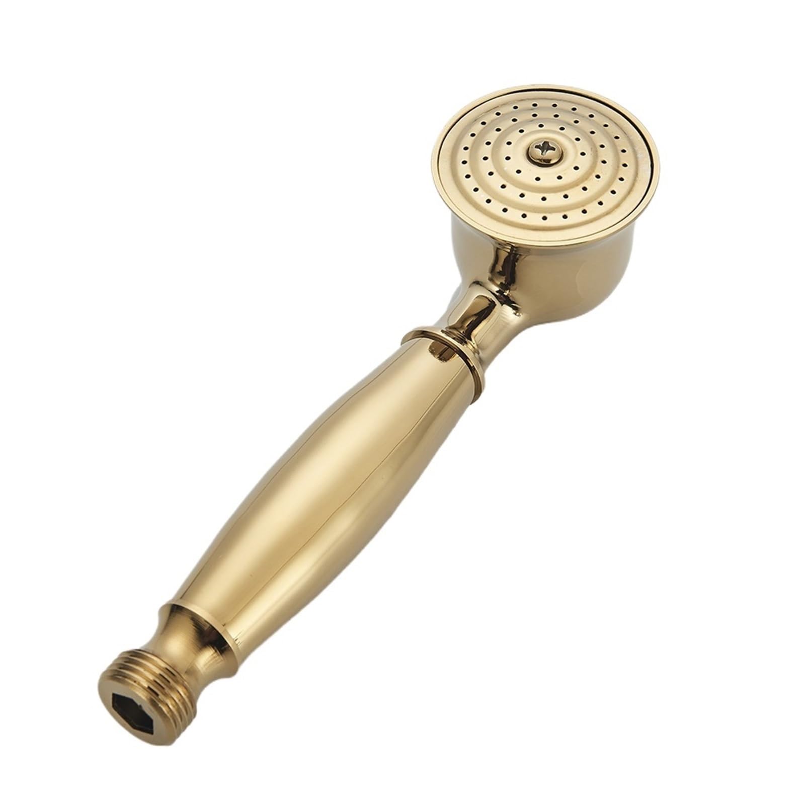 Shower Head Vintage Bathroom Shower Head Ceramic Brass Wall Mounted Bath Faucet Sprayer Hardware Accessory Hand Showerhead(Golden A)